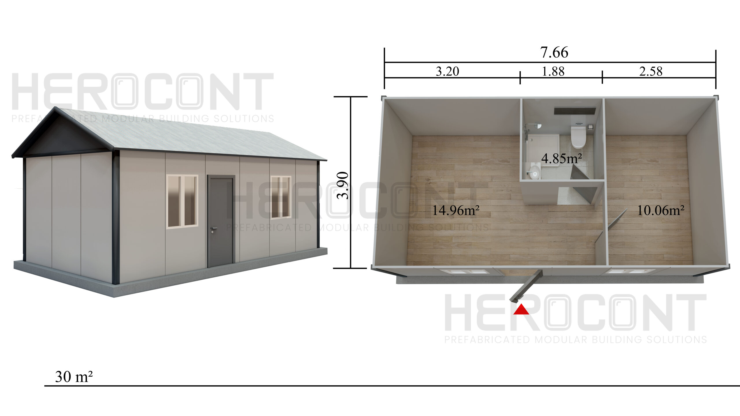 30 m² Prefab House