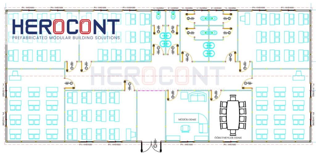 6-Class Modular School Building - 305 m²