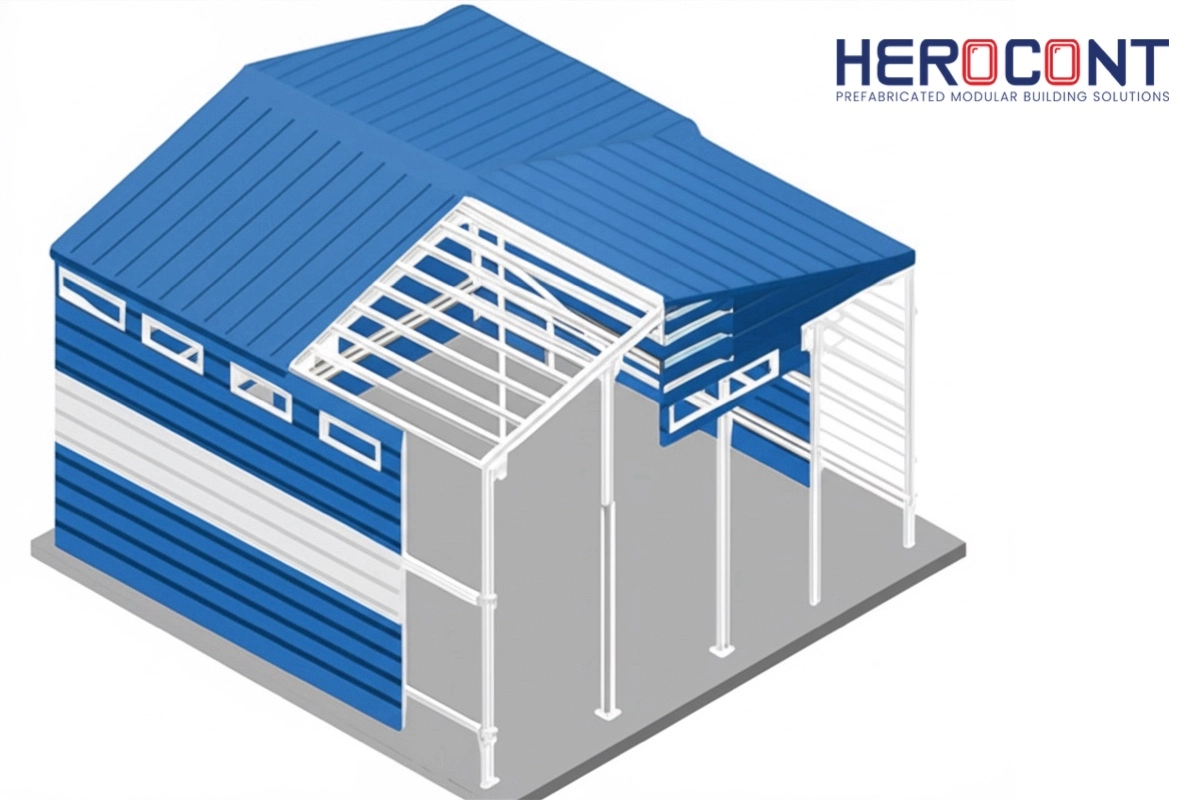 Halle modulable en acier pour stockage-2
