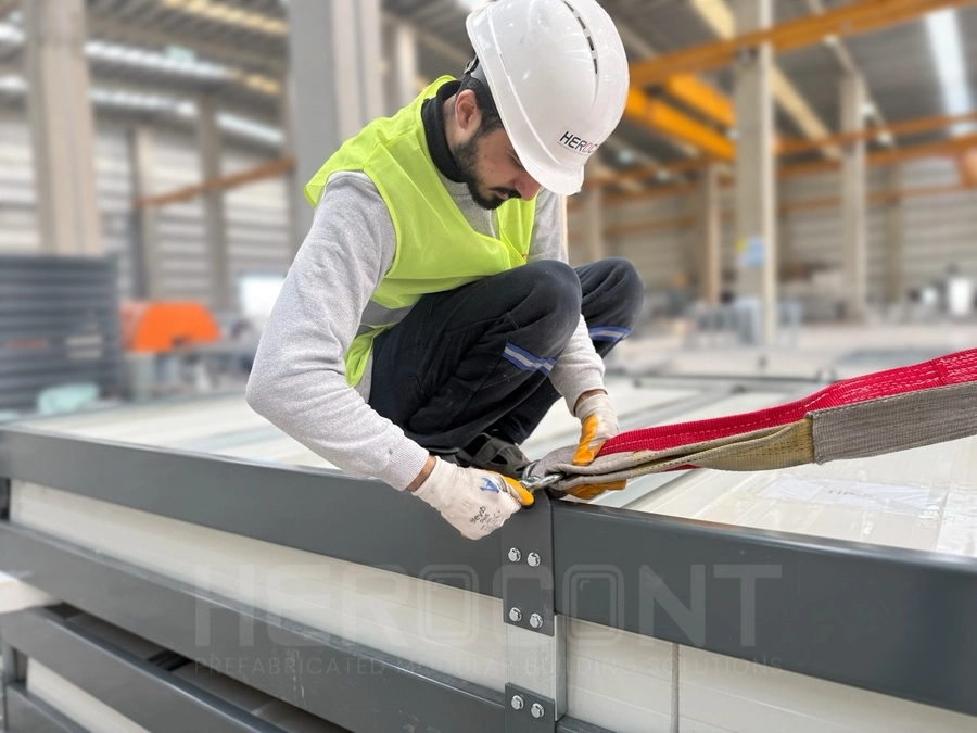 Modular container production and assembly at Herocont factory