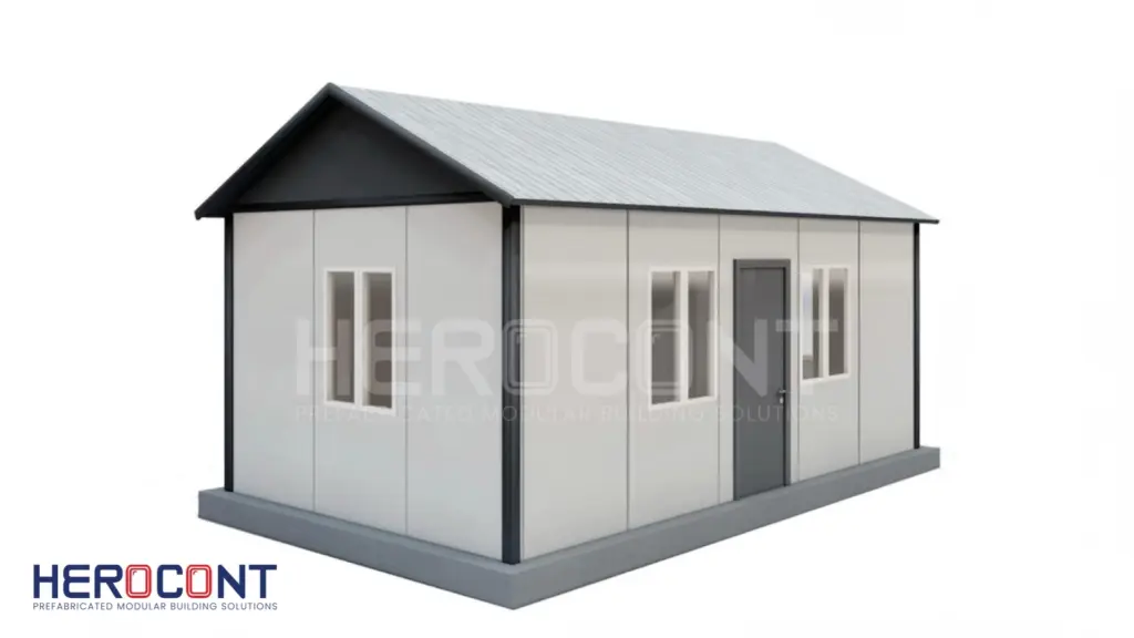 Sandwich panel sistem ile üretilmiş prefabrik konut yapısı, modüler ve dayanıklı yapı çözümü